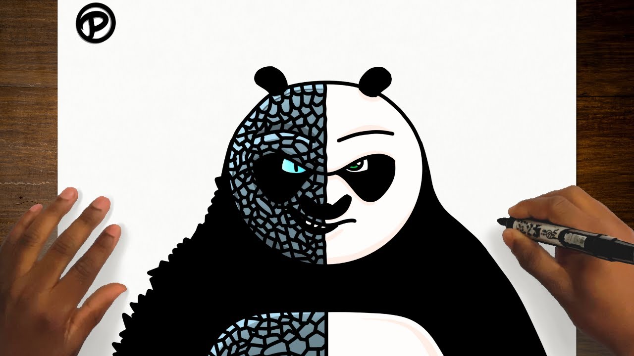 HOW TO DRAW PO KUNG FU PANDA 4 STEP BY STEP