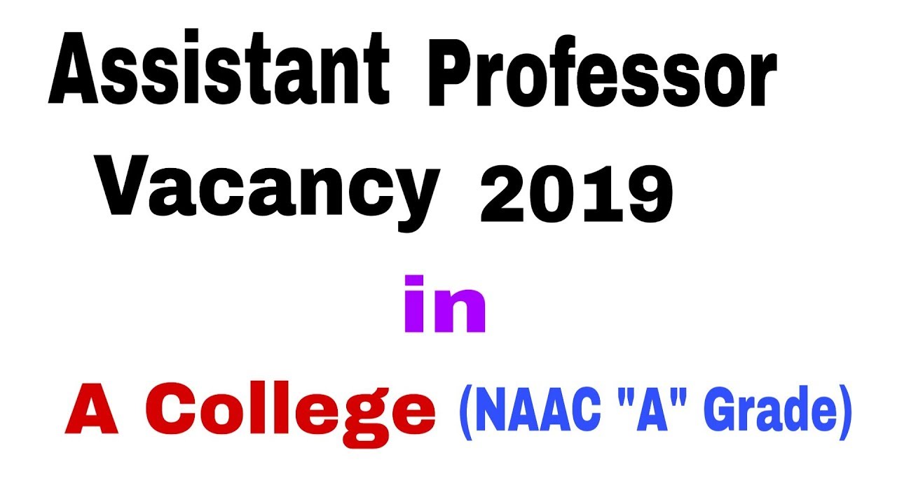Apply for Assistant Professor | Assistant Professor Vacancy 2019 | Dr. Satyendra Tripathi