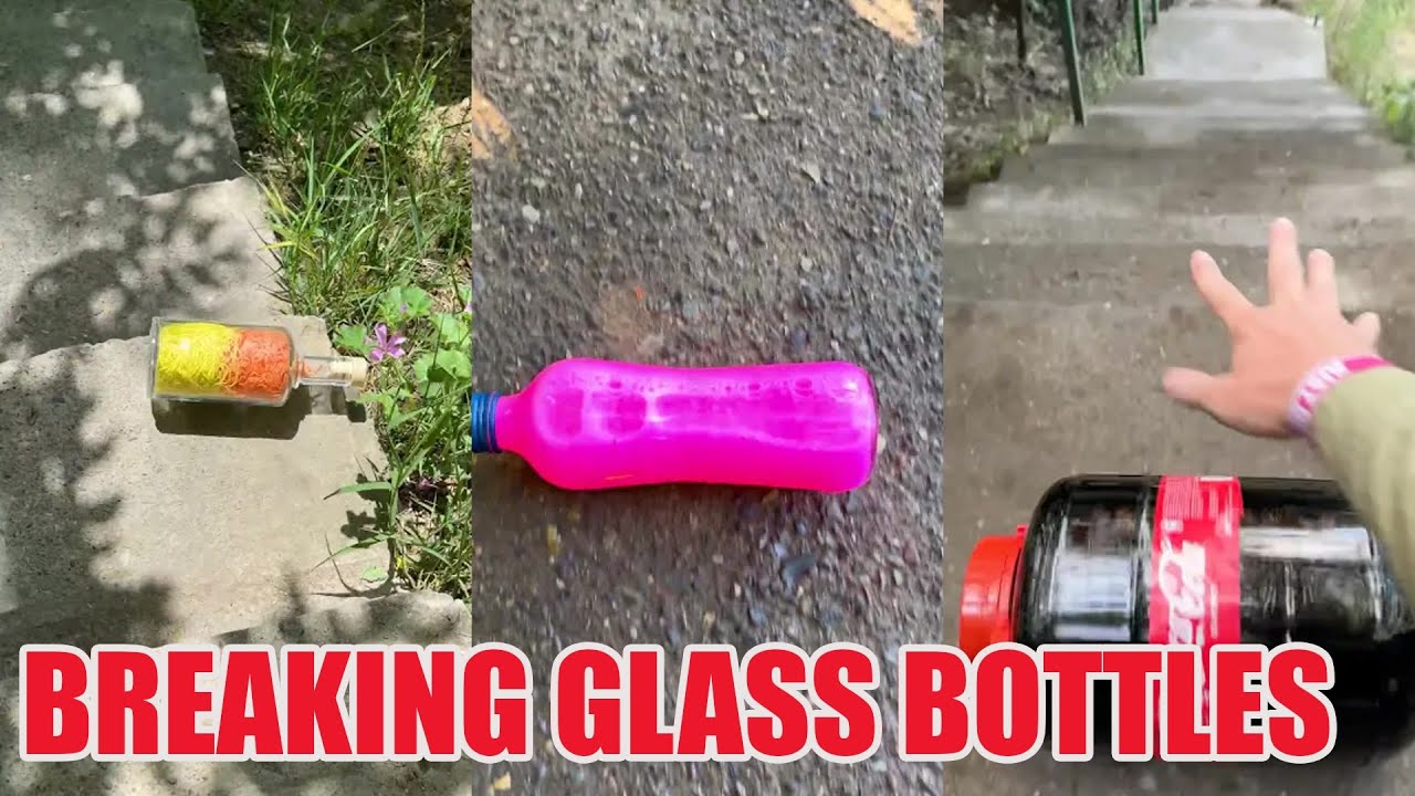 Breaking Glass Bottles & Balloon Drops 😱🔥 Crushing Crunchy & Soft Things! #asmr #satisfying