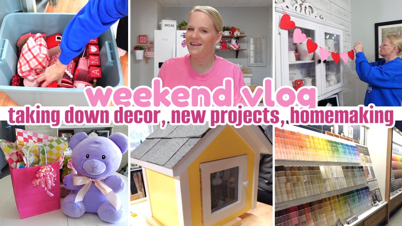 TAKING DOWN DECOR, NEW PROJECTS, HOMEMAKING MOTIVATION // WEEKEND VLOG