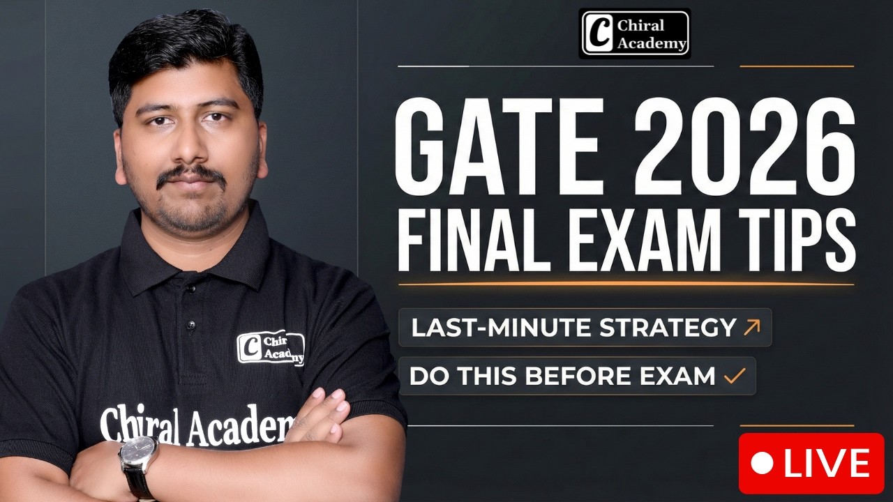 Avoid This mistakes in GATE 2026 Chemistry CY  | Chiral Academy