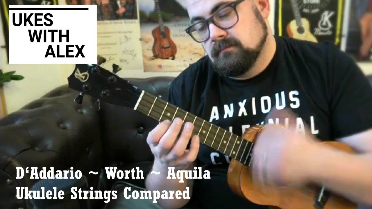 16 x Ukulele Strings Compared Back to Back - Aquila, Worth and Daddario