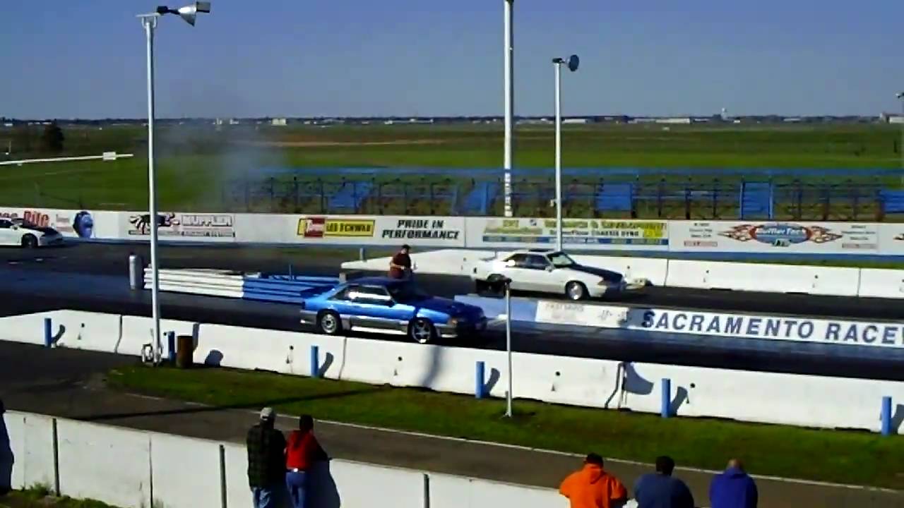 Quick Mustangs at Sacramento Raceway Test and Tune 3/7/09