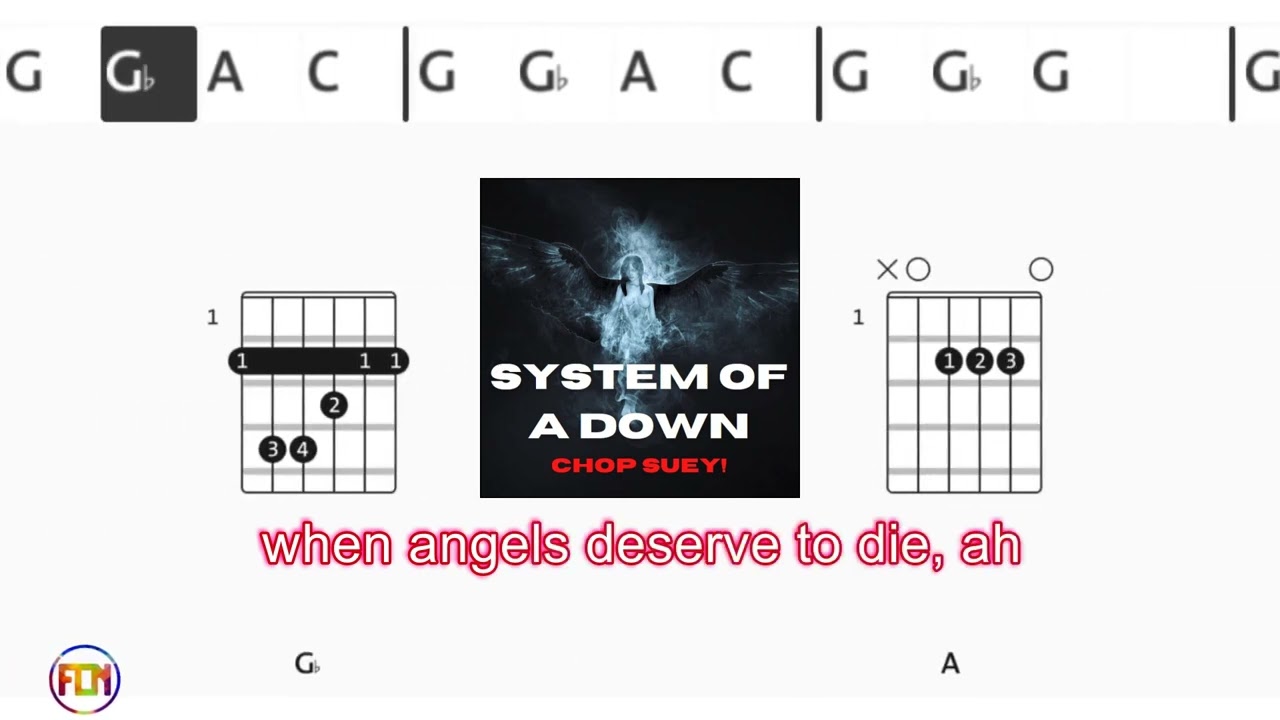 SYSTEM OF A DOWN Chop Suey!  FCN GUITAR CHORDS & LYRICS