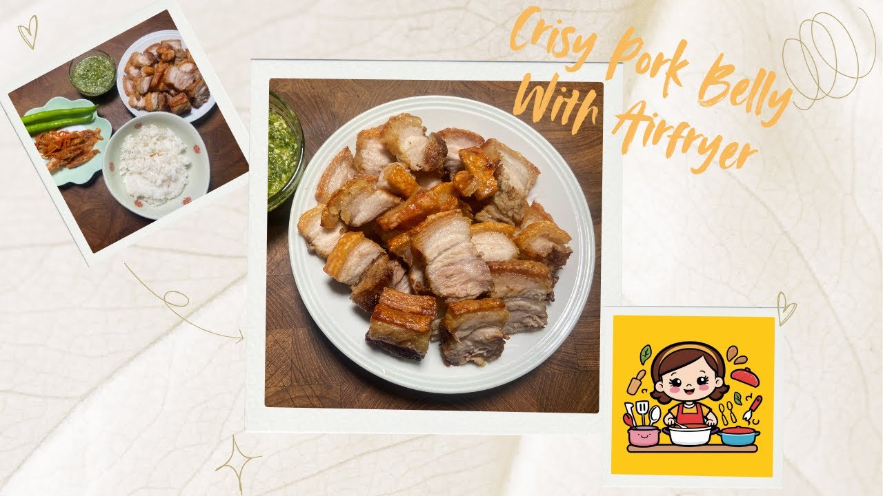 Airfryer နဲ့ကင်တဲ့ ဝက်ခေါက်ကင် ကြွပ်ကြွပ်မွမွ 🌻✨🌻✨
