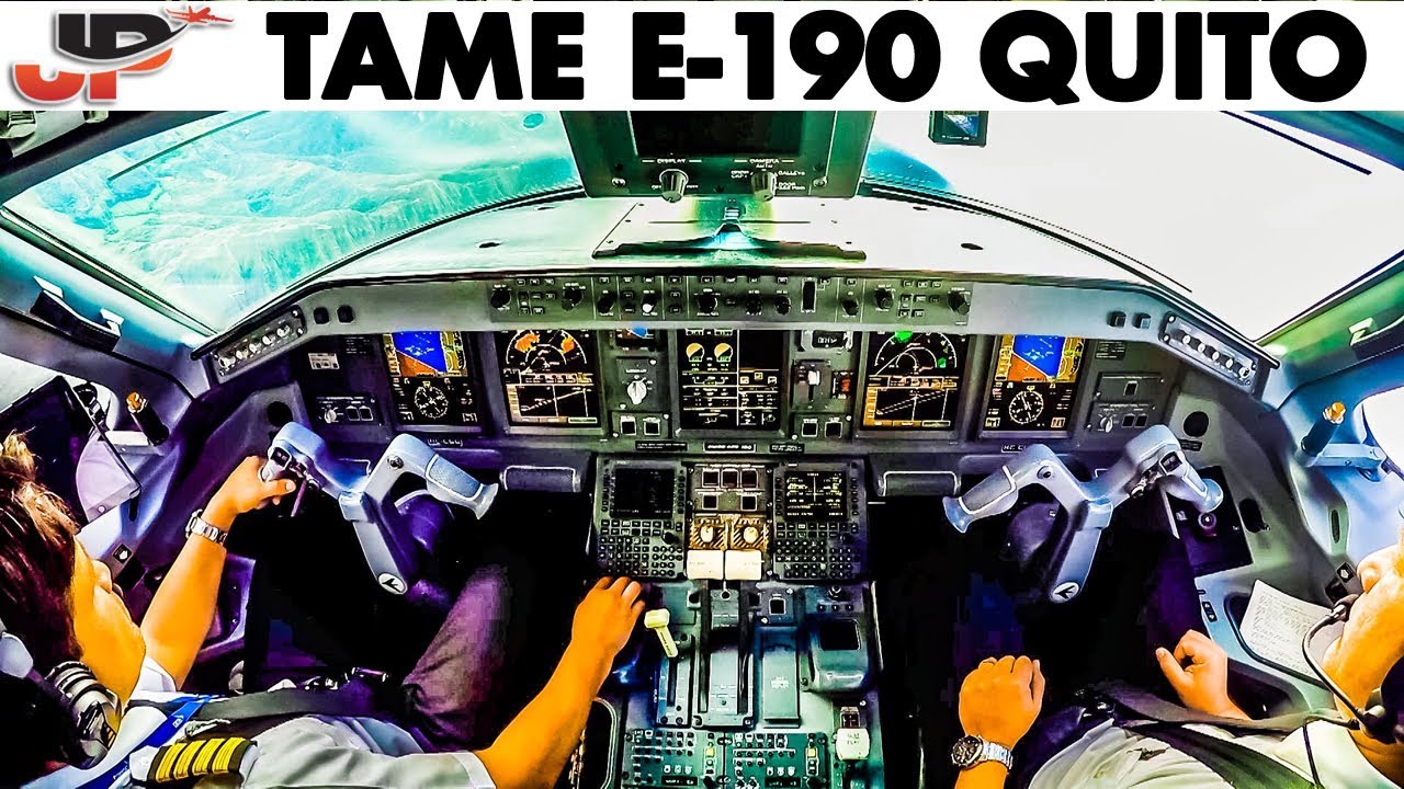 Cockpit EMBRAER 190 to Quito Ecuador