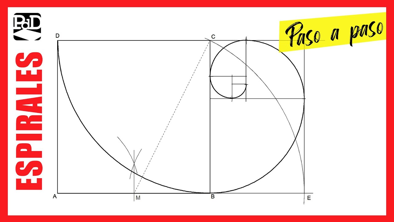 Espiral Áurea o Espiral de Fibonacci, Durero (Espirales en Dibujo Técnico - Curvas Técnicas).