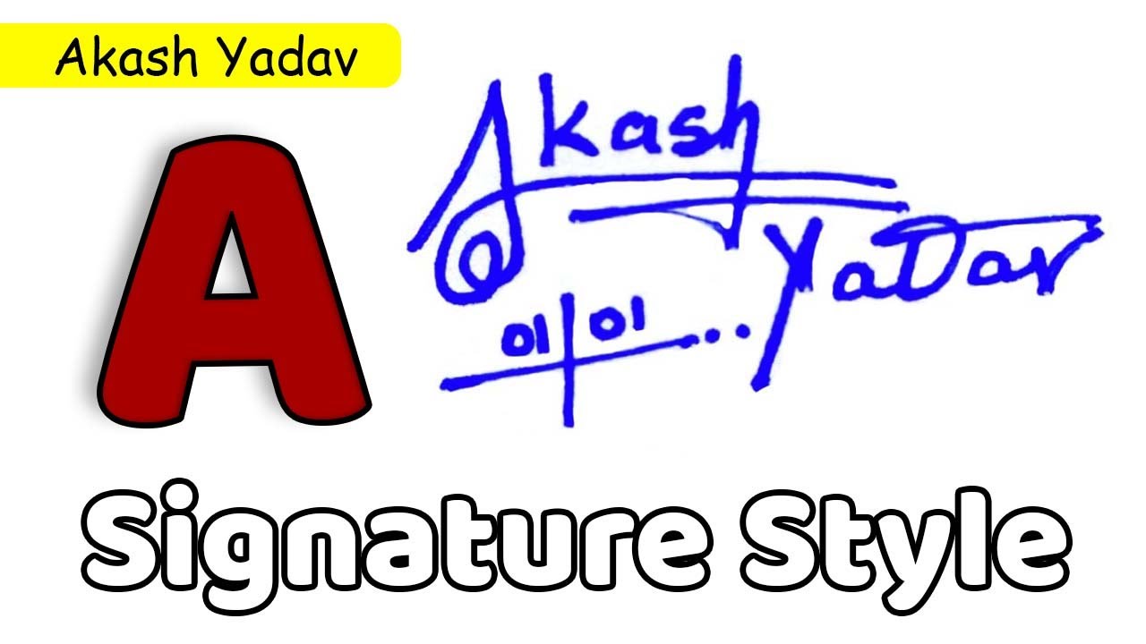 ✅ Akash Yadav Name Signature Request done