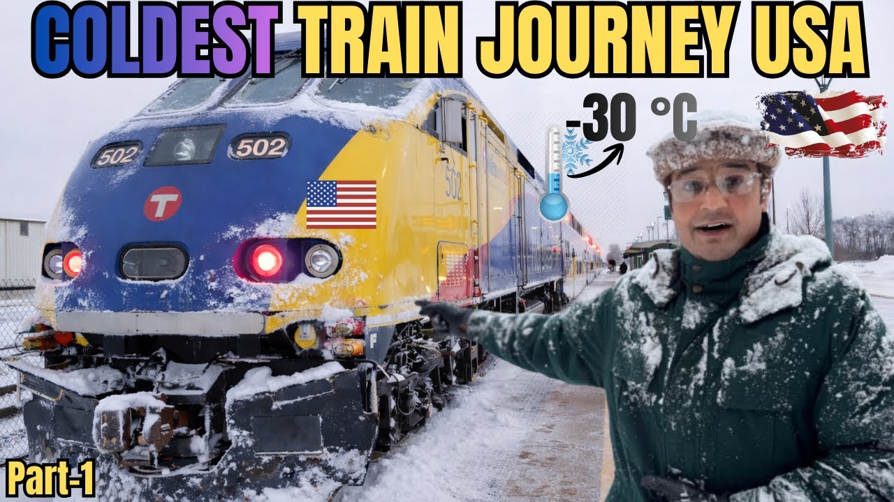 Train Journey USA 🇺🇸 | First Metro Ride in Snow ❄️ Minneapolis to St. Paul (Part 1)