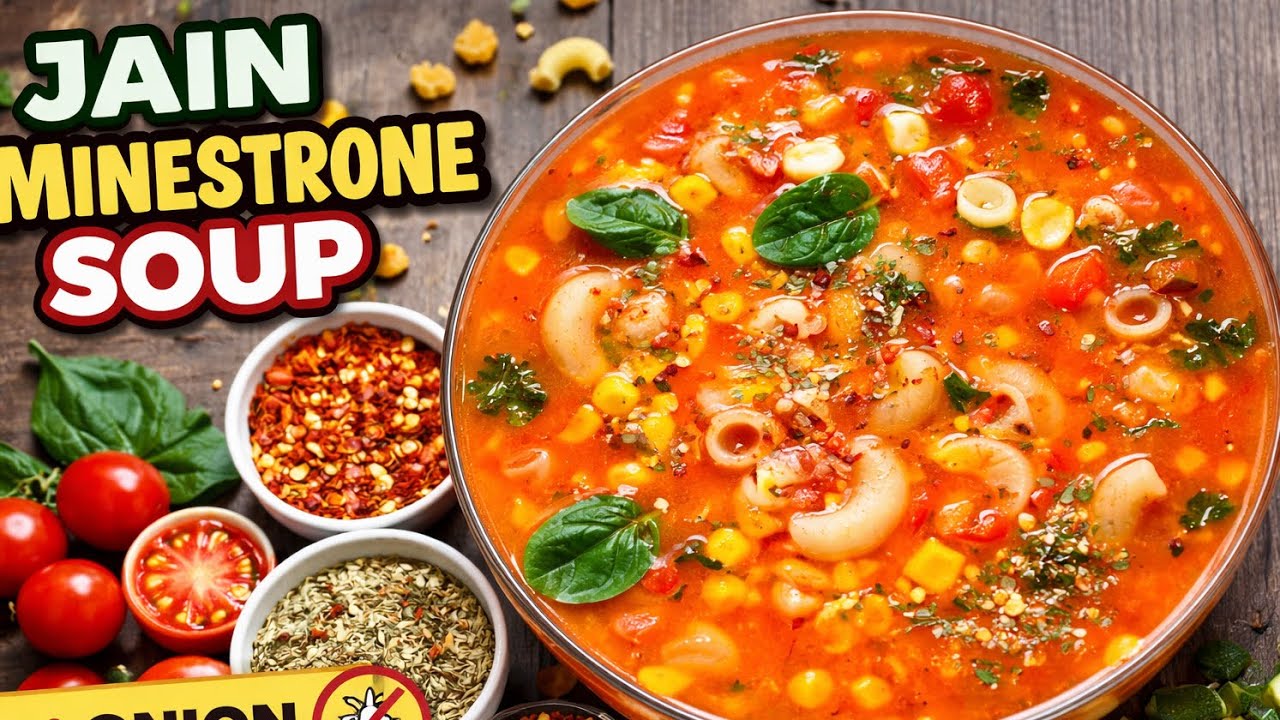 Minestrone Soup Recipe l No Onion No Garlic l Easy Pasta Soup Recipe l Jainilicious