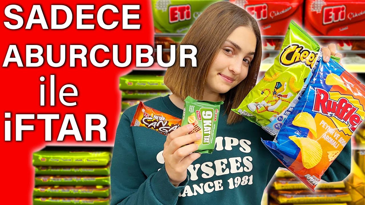 RAMAZAN DA SADECE ABUR CUBUR ile İFTAR YAPTIM - İFTAR VLOG