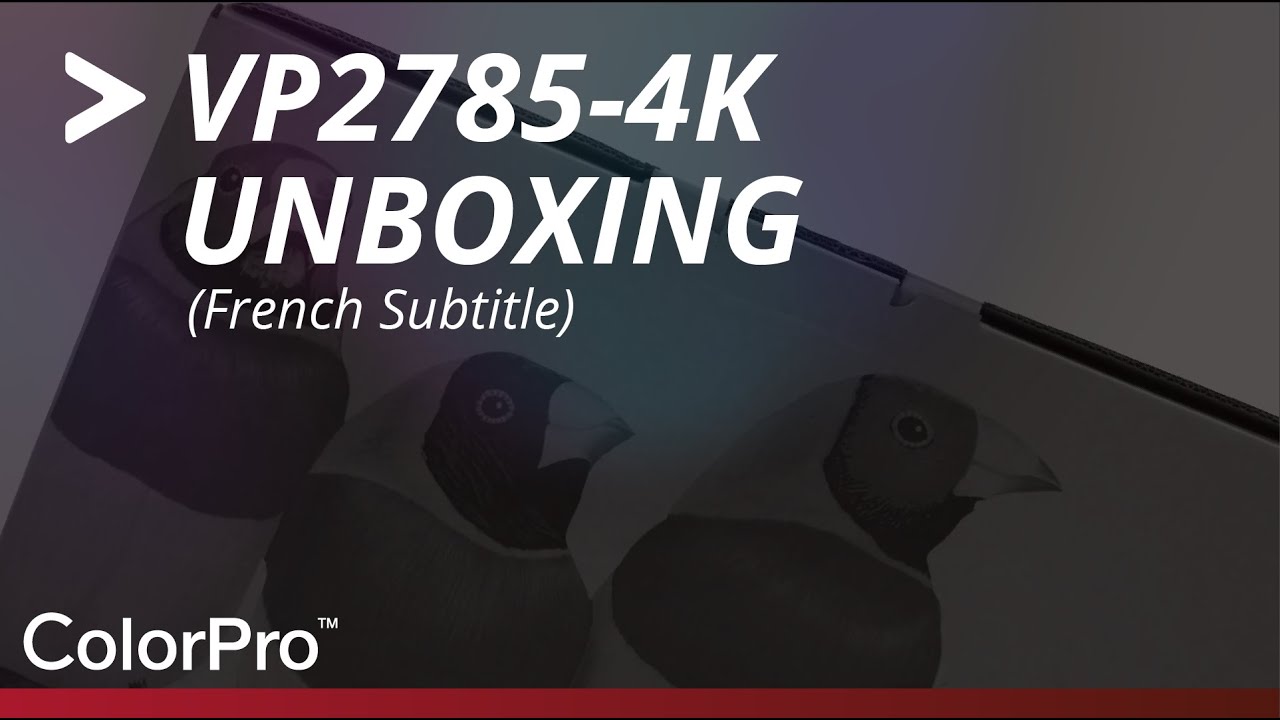 ViewSonic Unboxed - VP2785-4K UHD Professional Monitor (French)