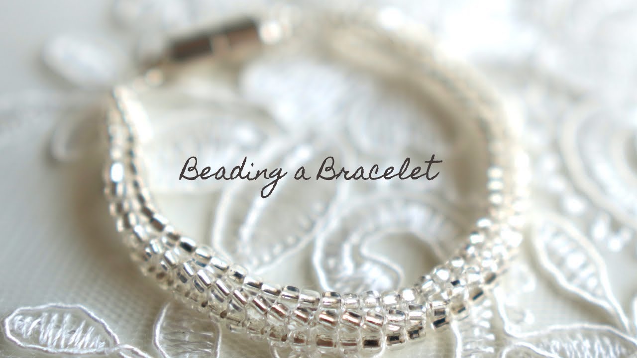 Bead Jewelry Making | How to Make a Tubular Herringbone Bracelet ビーズステッチ 基本のヘリンボーンチューブラーブレスレットの作り方