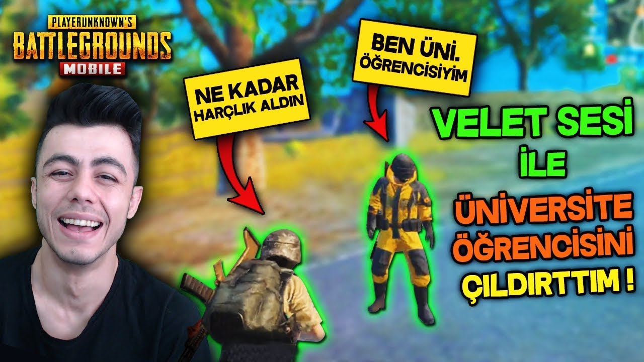 ÜNİVERSİTE ÖĞRENCİSİNİ ÇILDIRTTIM(VELET SESİ TROLL) - PUBG Mobile