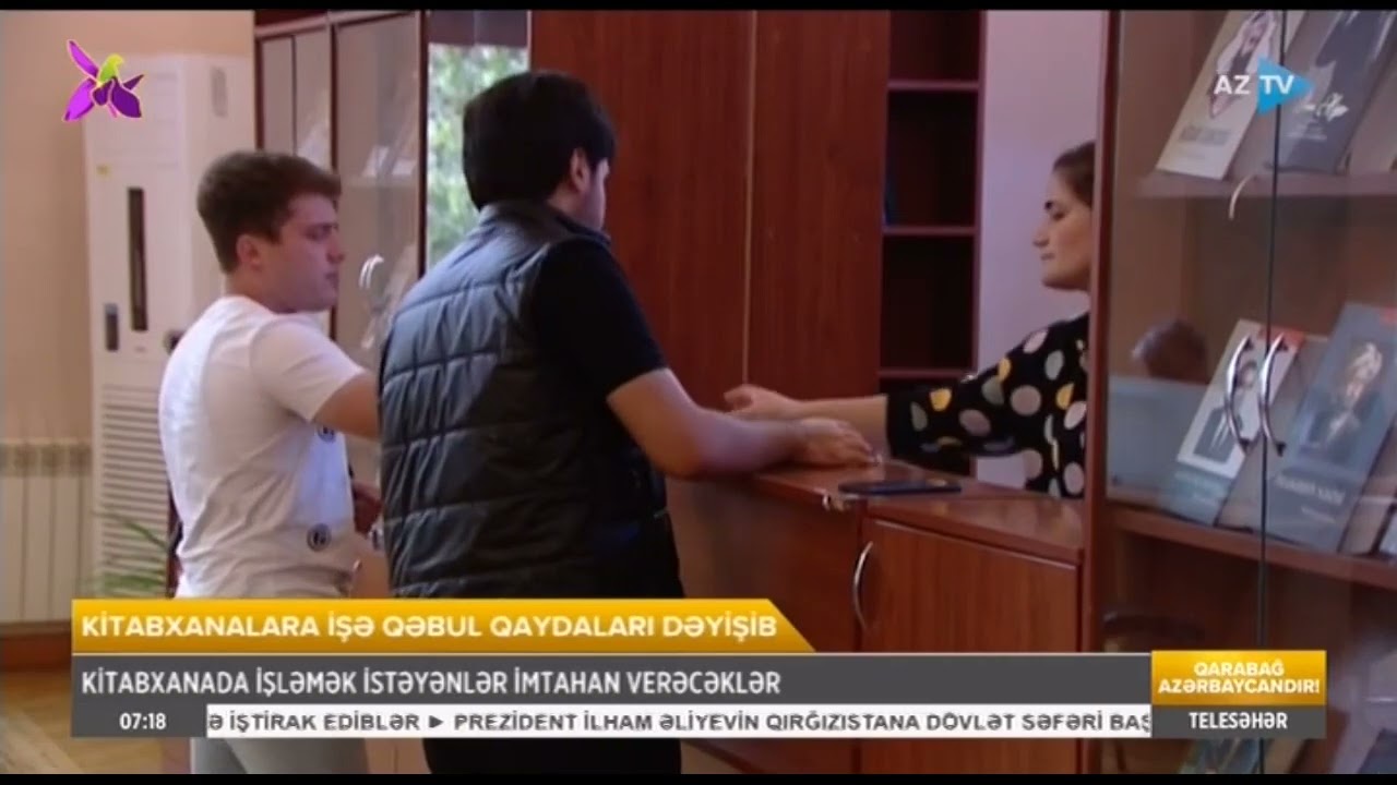 Kitabxanada işləmək istəyənlər imtahan verəcəklər