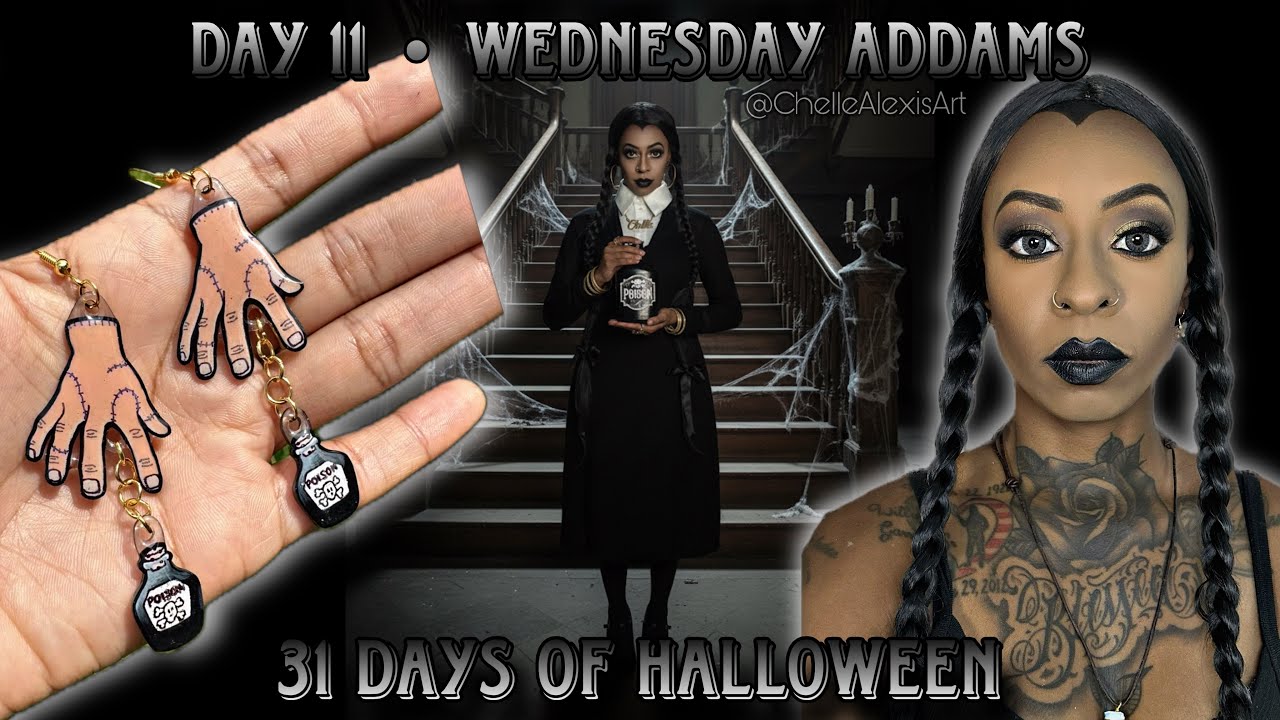 Day 11 • Wednesday Addams Makeup Tutorial | 31 Days of Halloween 2025 by Chelle Alexis Art