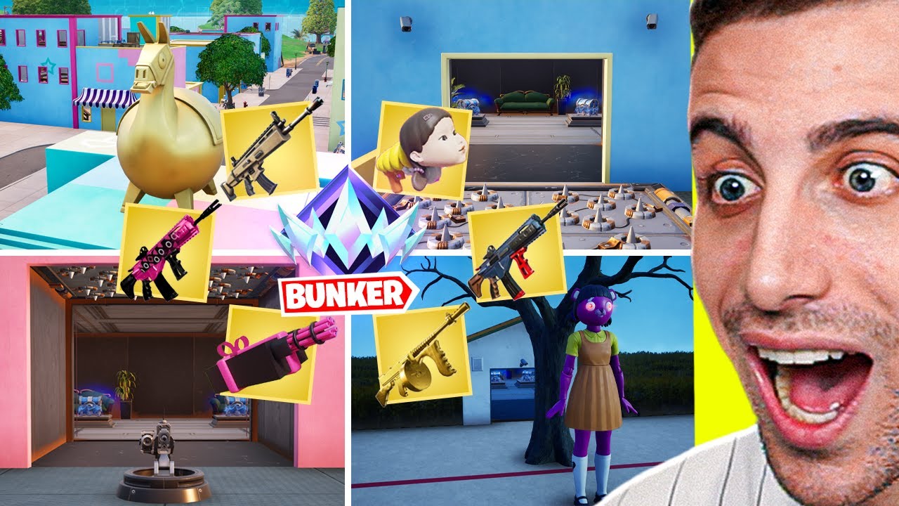 Apro TUTTI i BUNKER SEGRETI della Mappa di SQUID GAME in RANKED e VINCO! Fortnite ITA!