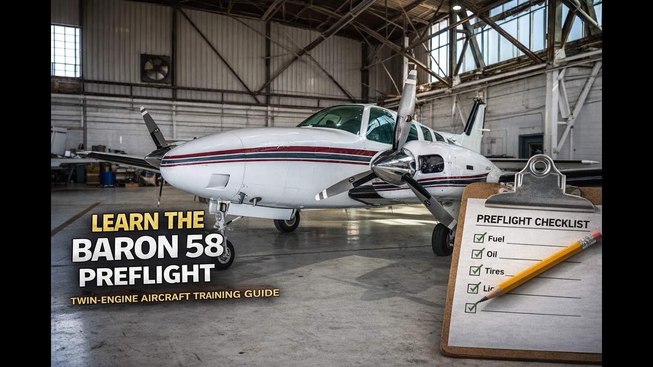 Learn the Baron 58 Preflight | Twin-Engine Aircraft Training Guide