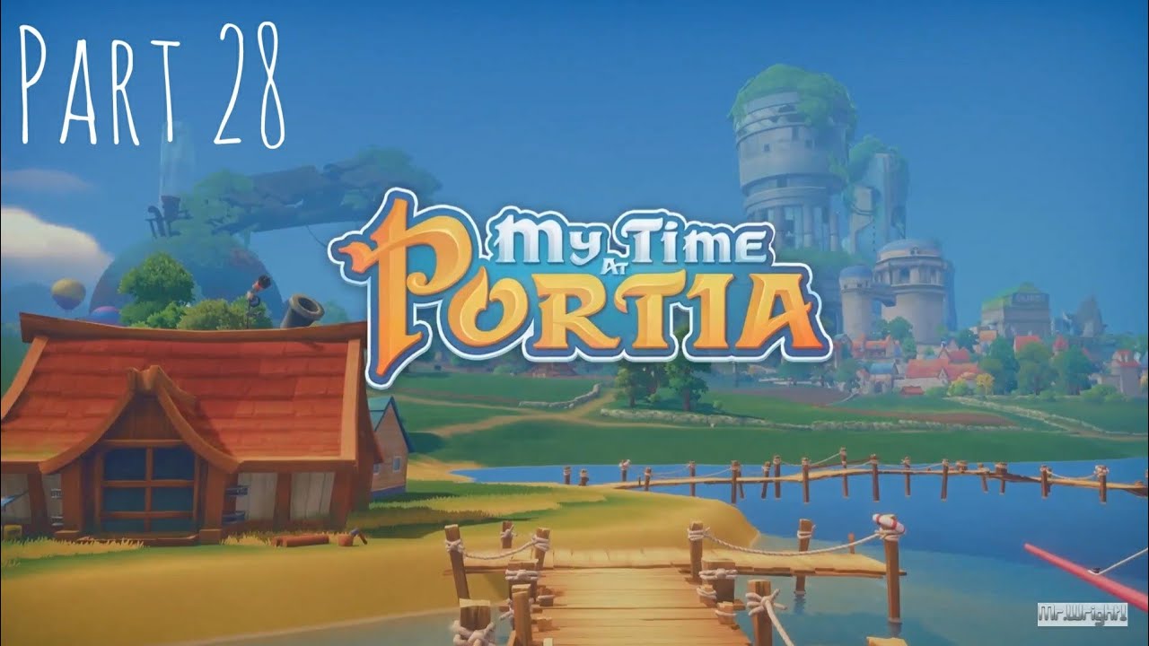 Fire Powered Generator & Contruction Crane | My Time at Portia Part 28 -  Let's Play Walkthrough
