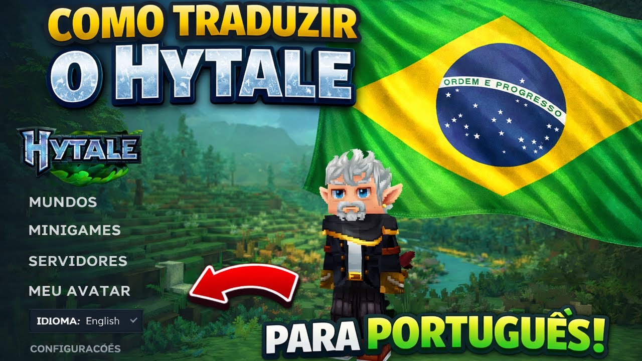🎯SAIU! Como Deixar o HYTALE em PORTUGUÊS BRASIL em Menos de 2 Minutos!