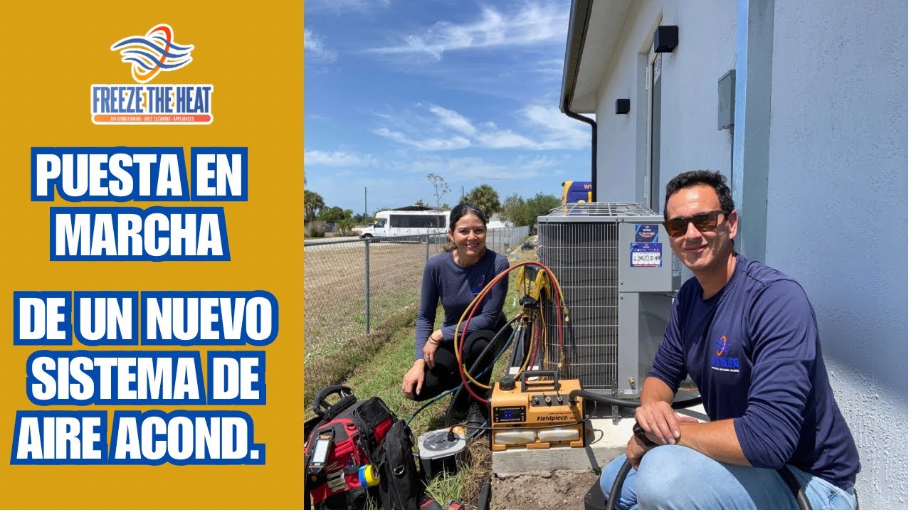 Realizando puesta en marcha de un sistema de aire acondicionado 3 meses después de haberse instalado