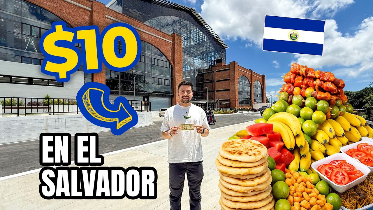 $10 dollars de comida en El Salvador