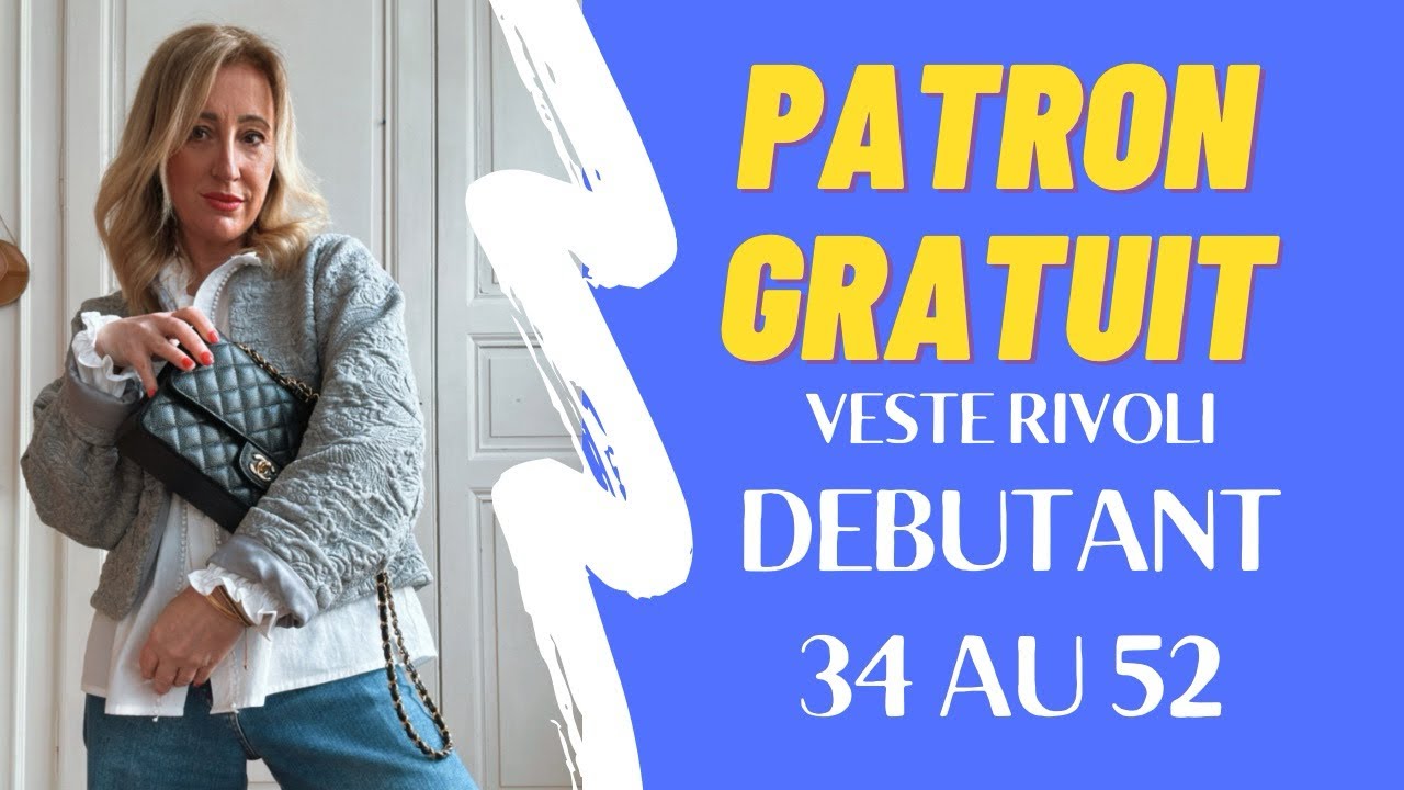 PATRON GRATUIT VESTE RIVOLI POUR DÉBUTANTE