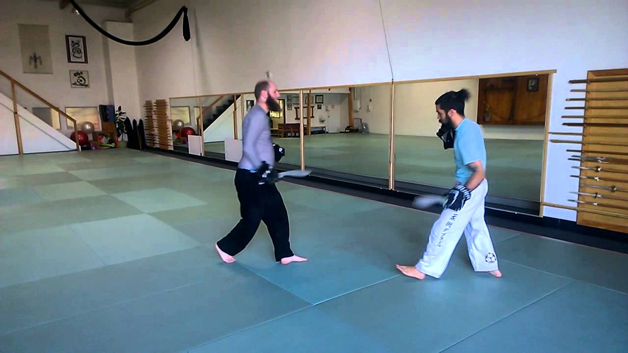Punong Guro Palmejar and Guro Mark Lathom sword sparring session