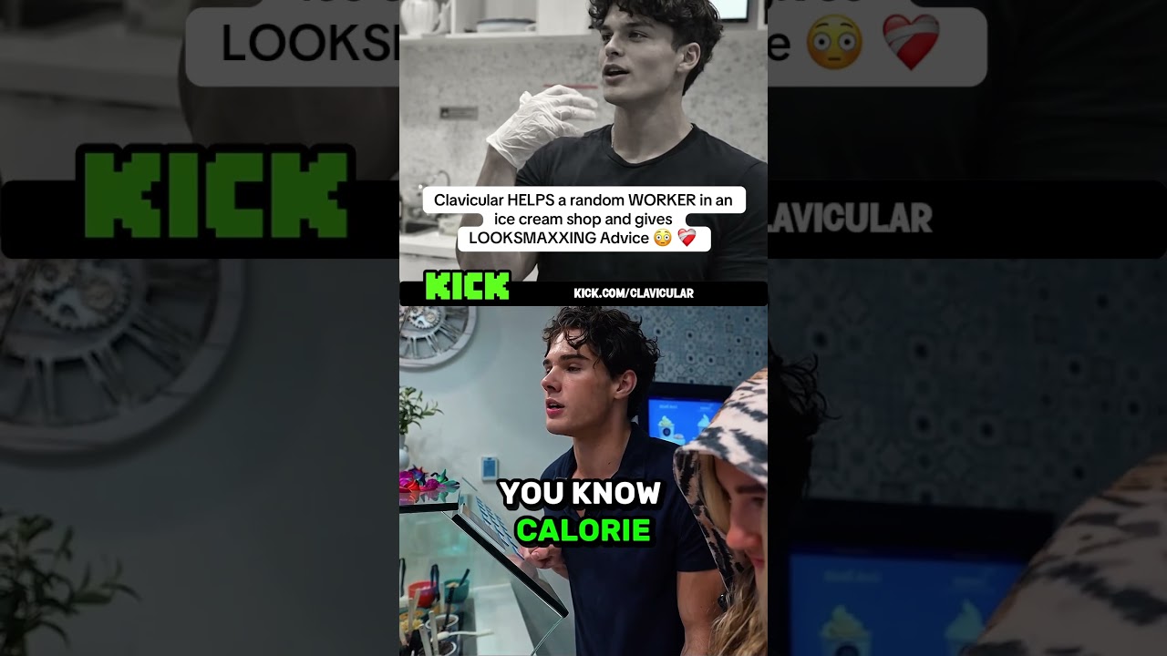 Clavicular looksmaxxes a random worker #kickclips #clavicular #streamerclips