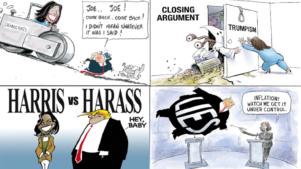 Kamala Harris vs Donald Trump &ndash; Hilarious Election Campaign Cartoons | Political Satire Compilation