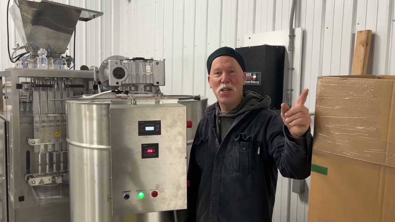 Making creamed honey at Sleeping Bear Farms with a Lyson 600 liter mixer with programmable  controls