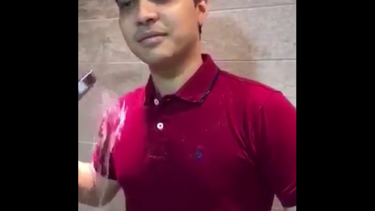 Here is Vishal Ladha wearing a Turms Polo Tee showing water-based stain repellency