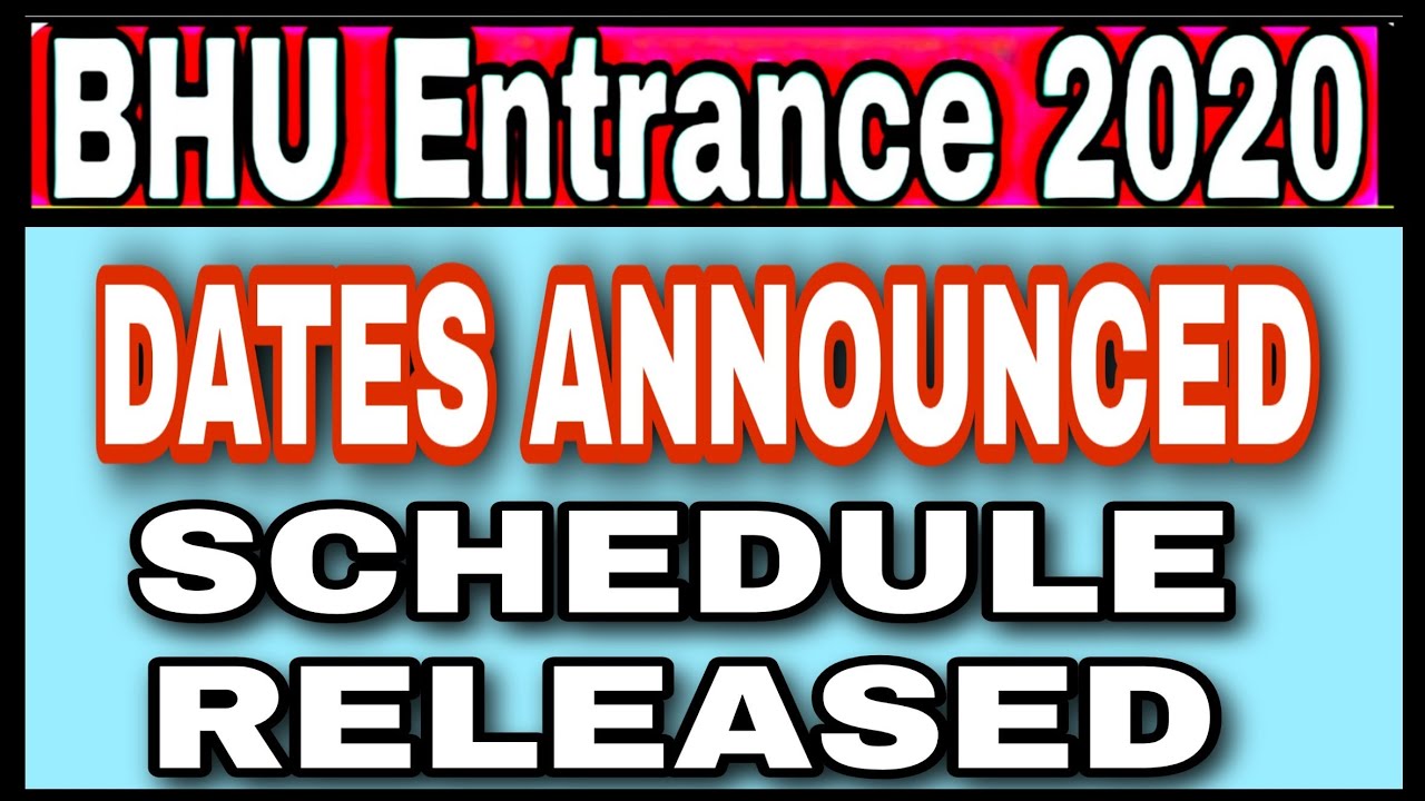 BHU ENTRANCE 2020 DATES ANNOUNCED|#BHUENTRANCE2020 #BHU #BHUENTRANCE #bhuentrancedates
