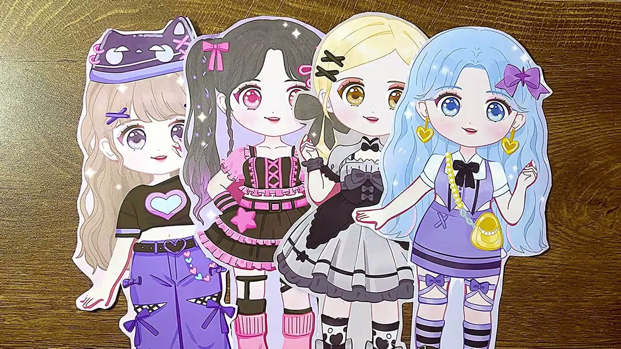 ✨Kawaii Paperdoll Dress up Stickerbook | Fun Paperdoll Makeover | Full Video 