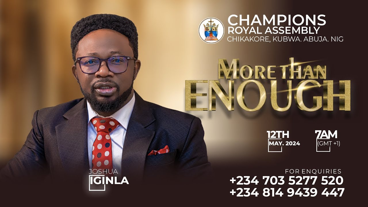 MORE THAN ENOUGH LIVE SERVICE WITH JOSHUA IGINLA!