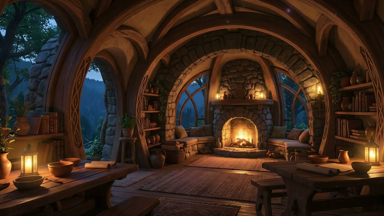 ✨ The Artisan Hearth — A Quiet Blue Hour | Calm Fantasy Ambience for Relaxation & Creativity Focus