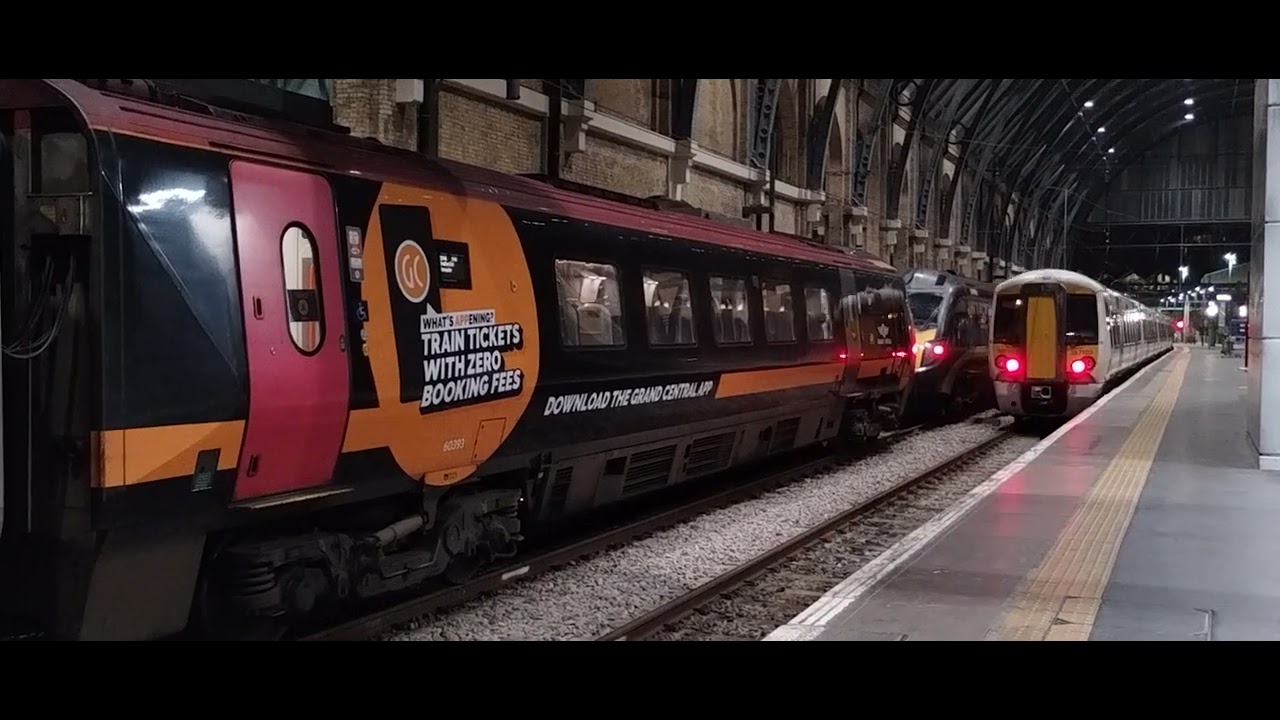 British Rail Class 387 #387173/#387103 leaving London Kings Cross