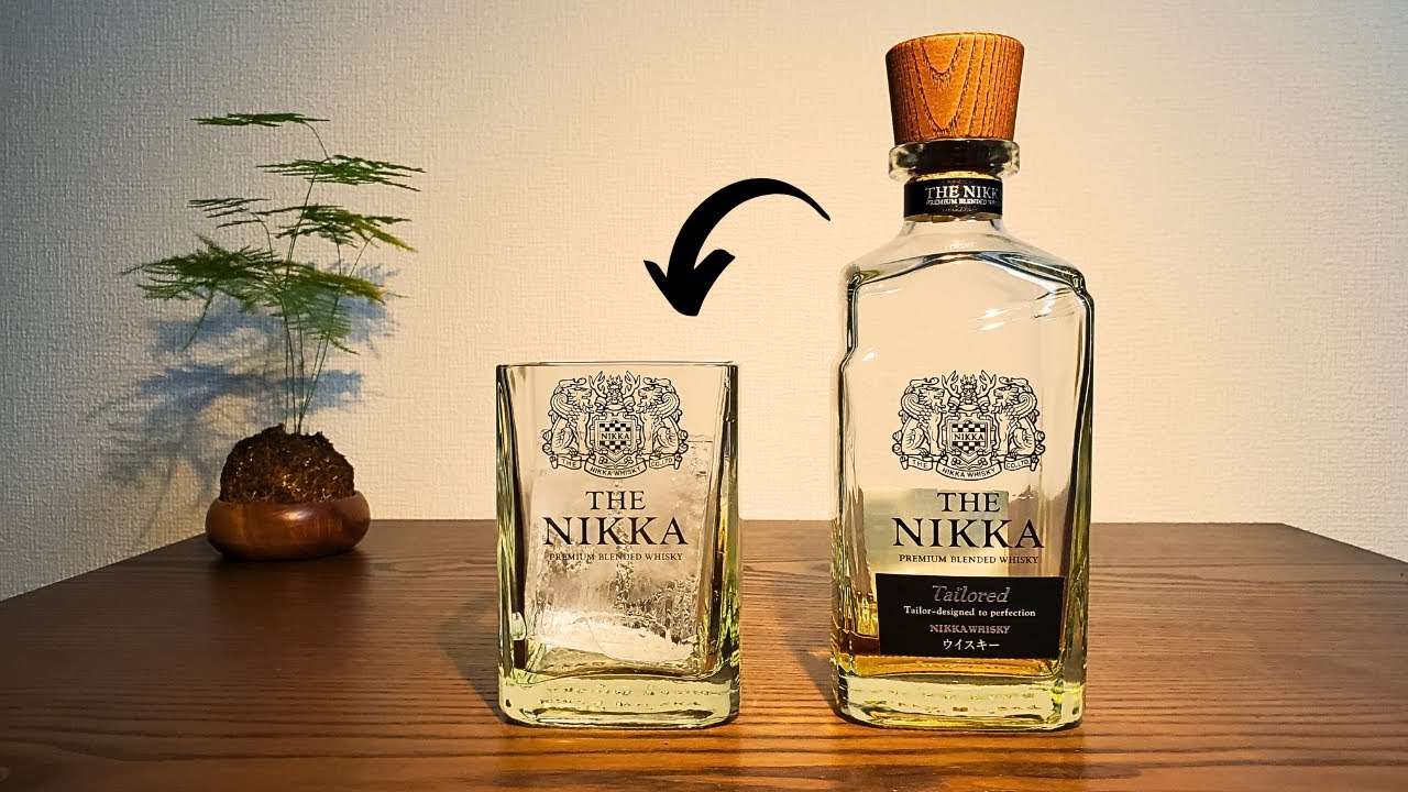 ザニッカ切ってみた　#ニッカウイスキー   #whisky   #whiskey   #ウイスキー   #ハイボール   #ボトルグラス   #カットグラス　＃ガラス加工