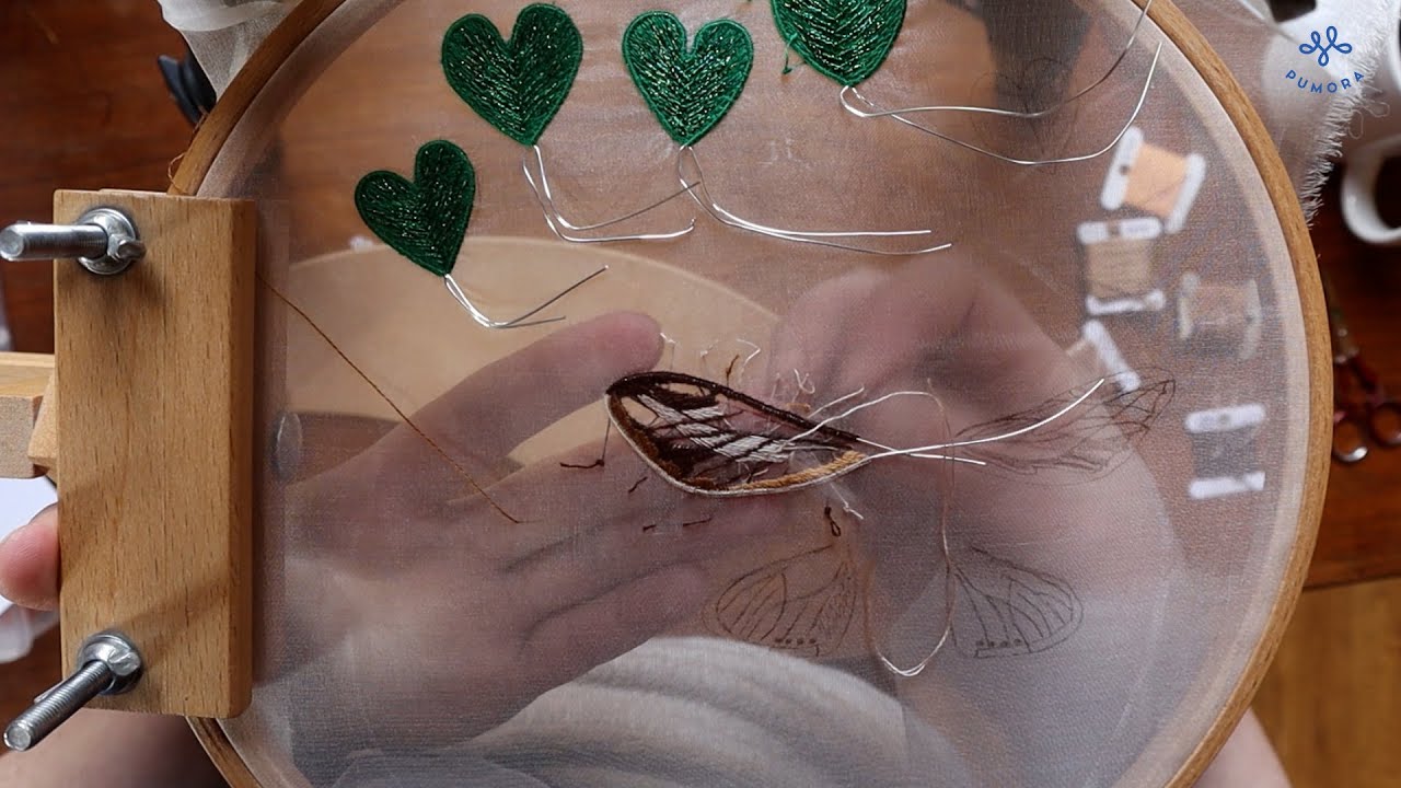 Stick mit mir - Schmetterling auf Draht sticken Teil 1