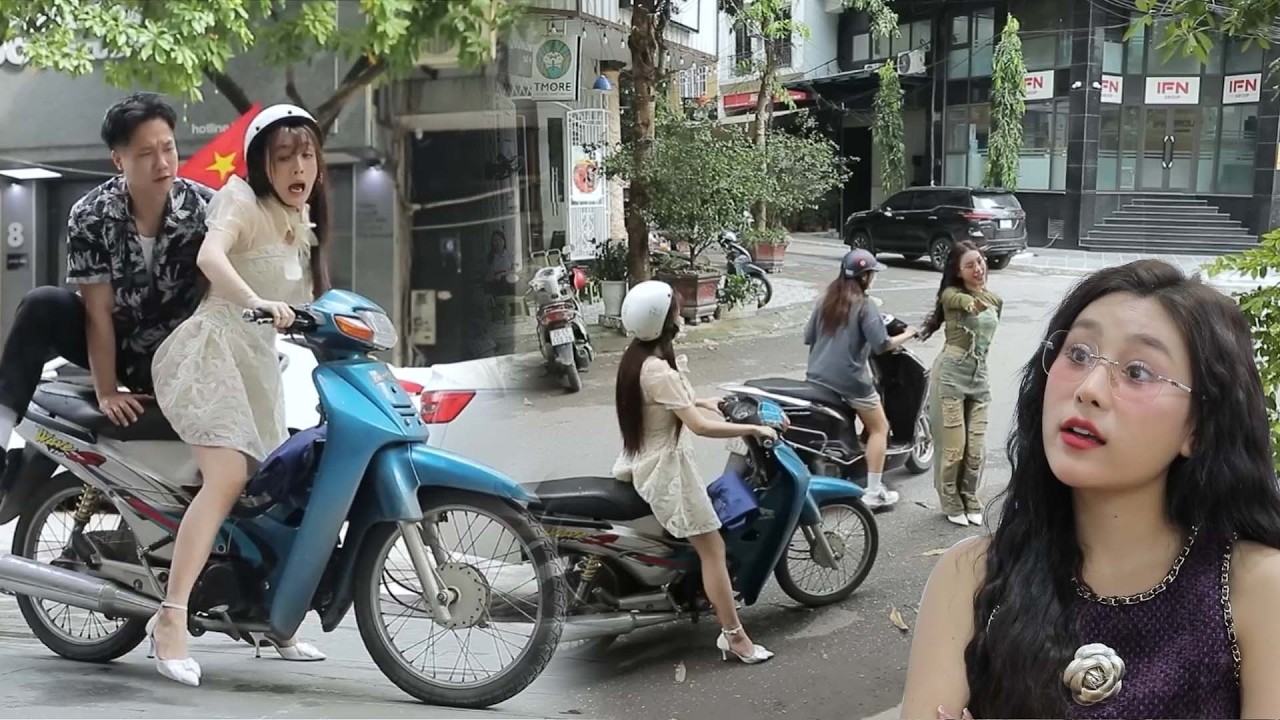 Gái Xinh Bất Chấp Nguy Hiểm Nhảy Nhót Giữa Đường Và Cái Kết Ăn No Bánh Vả