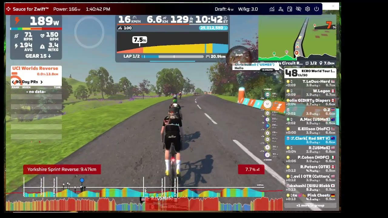 Zwift - Race: ECRO World Tour | Chasing d'Azur - Stage 4 (E)