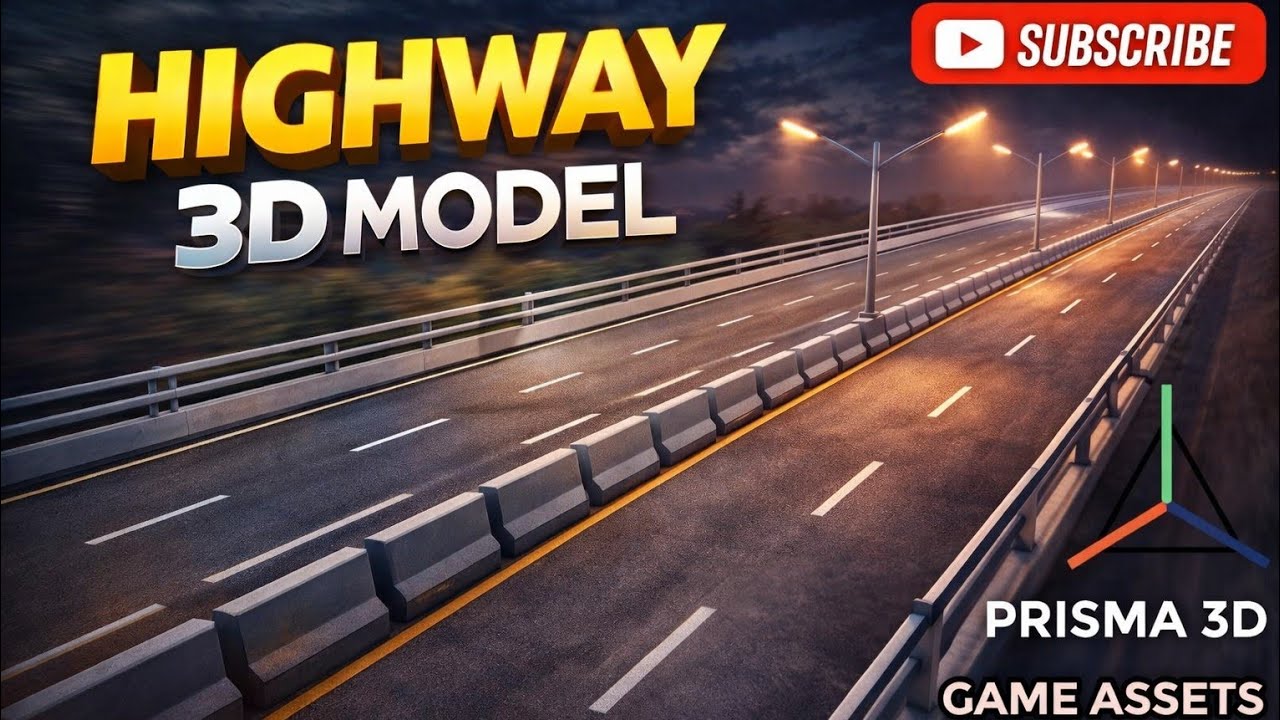 HIGHWAY 3d modeling in prisma3d #prisma3d #prisma3dtoturial #3dmodeling #3danimation 