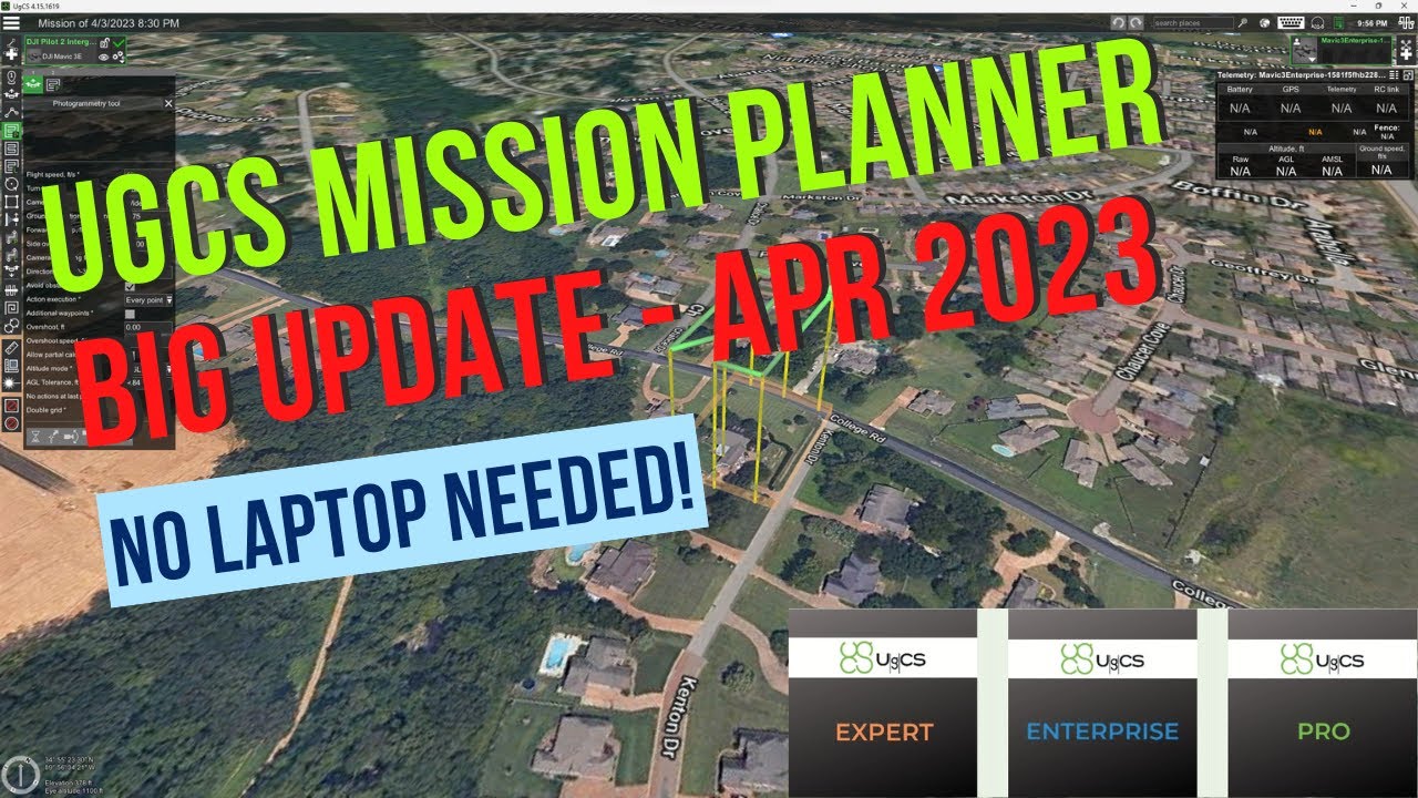UGCS Mission Planner big update Apr 2023 - NO laptop needed in the field!