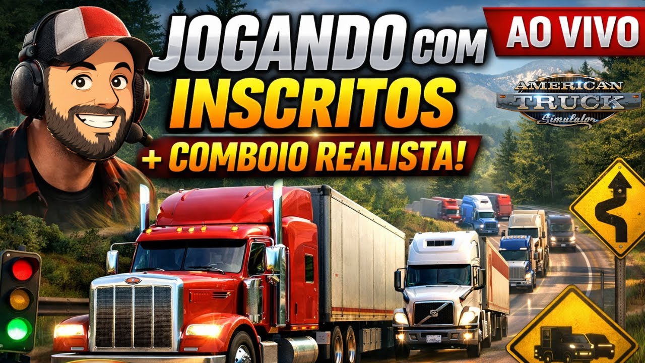 Jogando American Truck Simulator com INSCRITOS – Vem Dirigir Comigo!