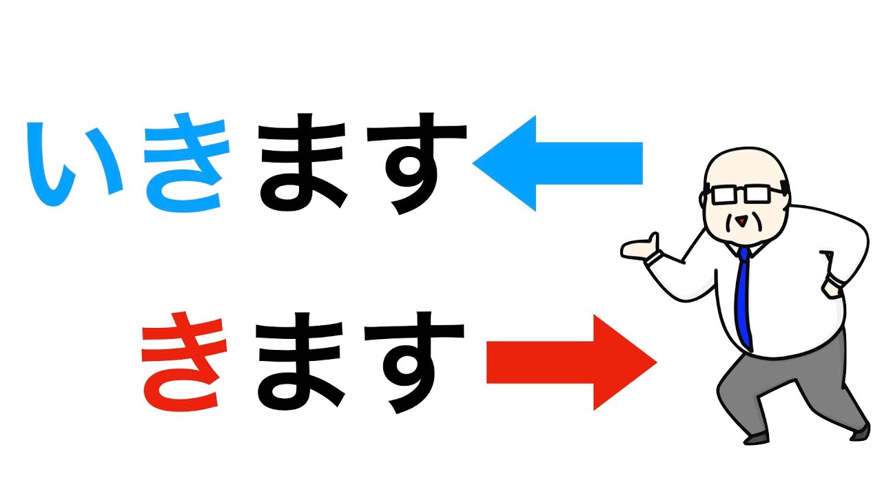 日本語文法「行きます」「帰ります」「来ます」の違い。