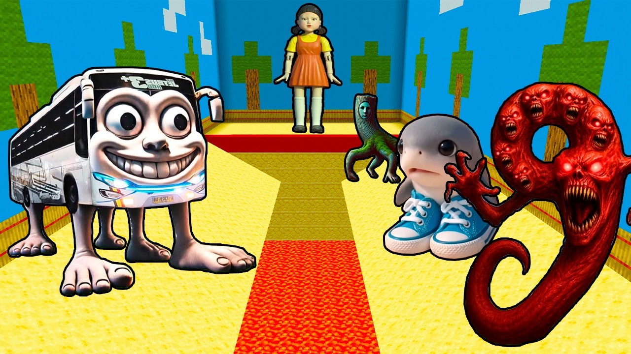RANG RING RENG BUS IRENG BIANCO vs ITALIAN BRAINROT ANIMALS vs. SQUID GAME TRAPS in Minecraft!