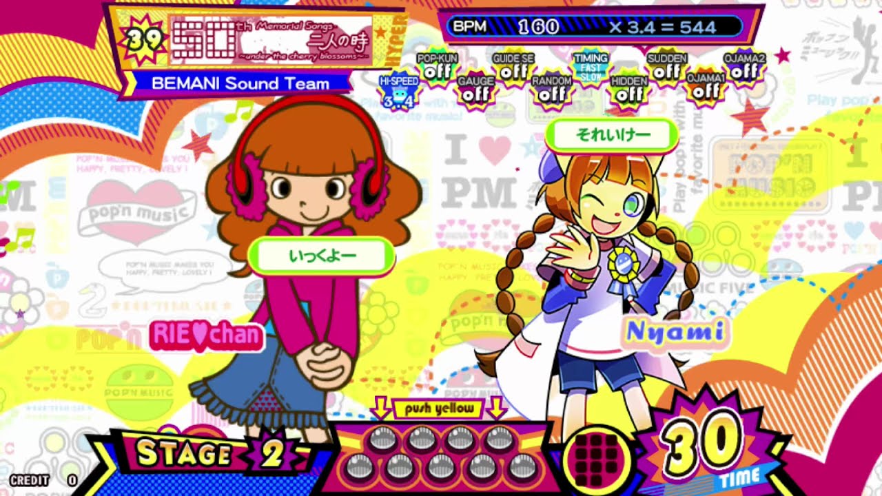 [39 Hyper] 50th Memorial Songs 二人の時 [92446, FULL COMBO, 19 good] :: pop'n music peace