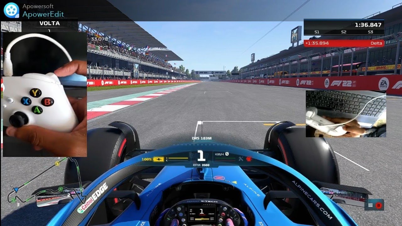 Mostrando o jeito que eu acelero no controle - F1 2022 Dicas