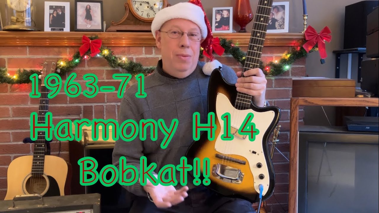 Электрогитара Harmony Bobkat 1963–1971 годов — использовалась через усилитель Epiphone Galaxie 19...