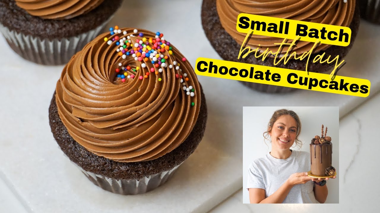 Small Batch Birthday Chocolate Cupcakes